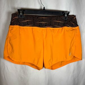 Nike Dri Fit Women’s Medium Shorts Orange Black Running Activewear Athletic